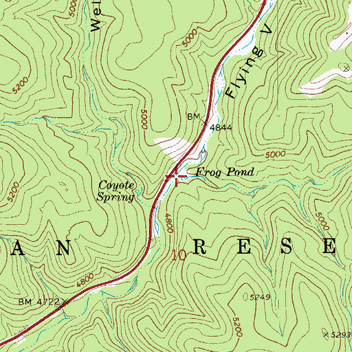 Topographic Map of Frog Pond, AZ
