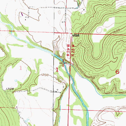 Topographic Map of Dry Creek, AR