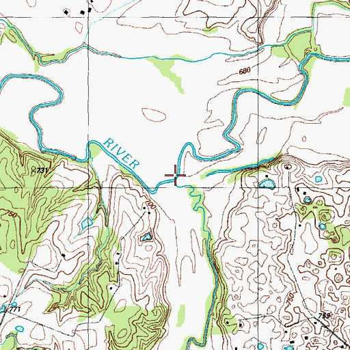 Topographic Map of Barren Run, KY