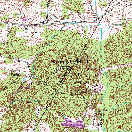 Topographic Map of Barrett Hill, KY