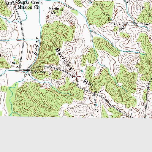 Topographic Map of Barricks Hill, KY