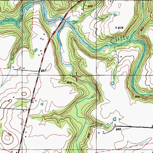 Topographic Map of Barton Run, KY
