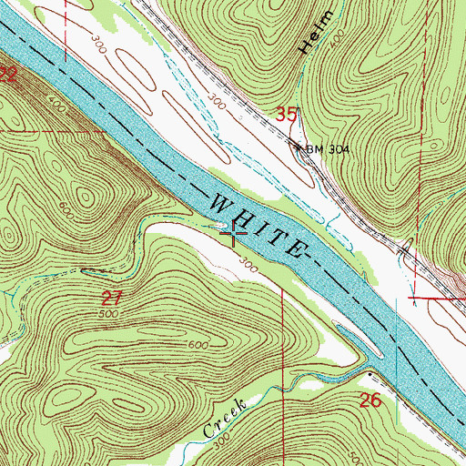 Topographic Map of Dry Creek, AR