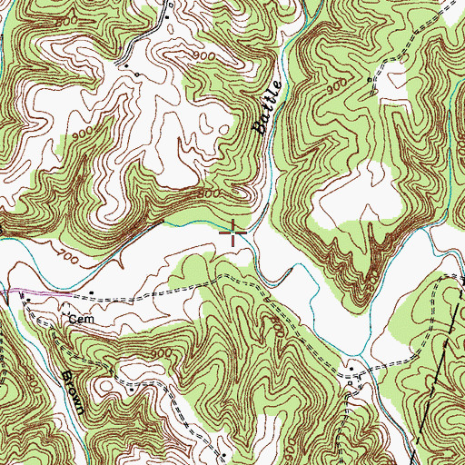 Topographic Map of Battle Branch, KY