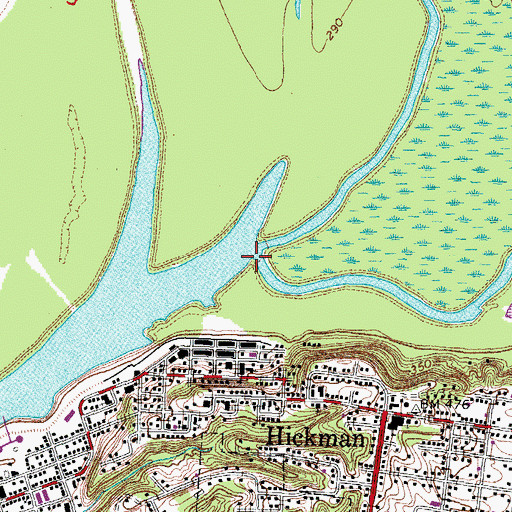 Topographic Map of Bayou de Chien, KY