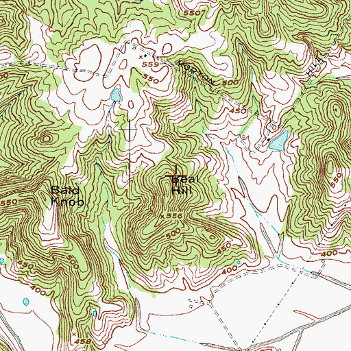 Topographic Map of Beal Hill, KY