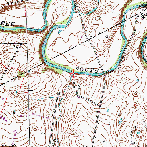 Topographic Map of Beals Run, KY