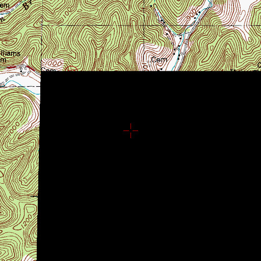 Topographic Map of Bear Branch, KY