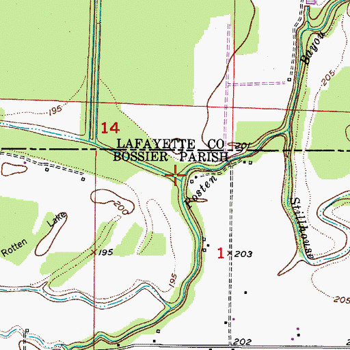 Topographic Map of Dry Fork, AR