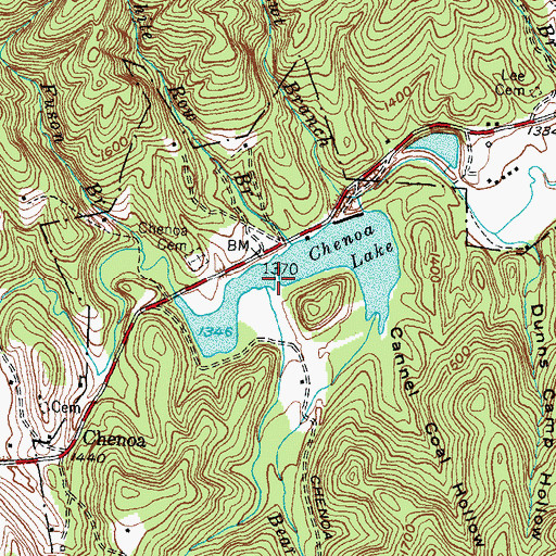 Topographic Map of Bear Creek, KY
