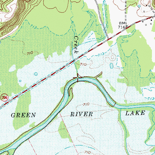 Topographic Map of Bear Creek, KY