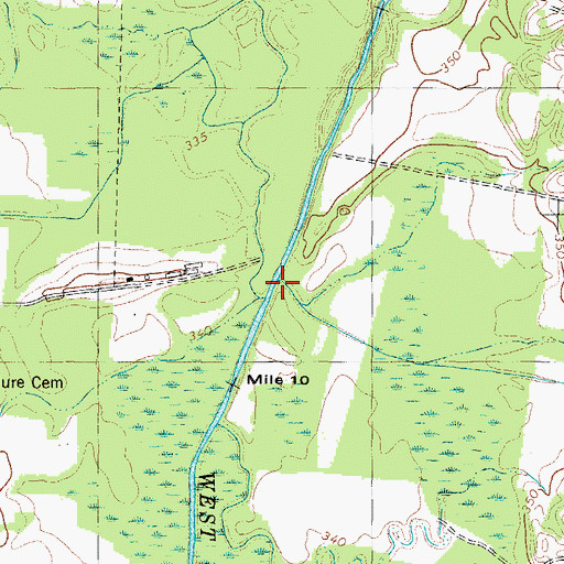 Topographic Map of Bear Creek, KY