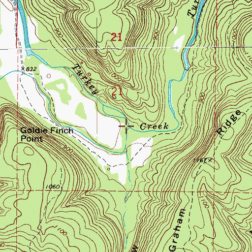 Topographic Map of Dry Fork, AR