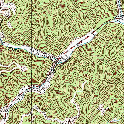 Topographic Map of Bear Fork, KY