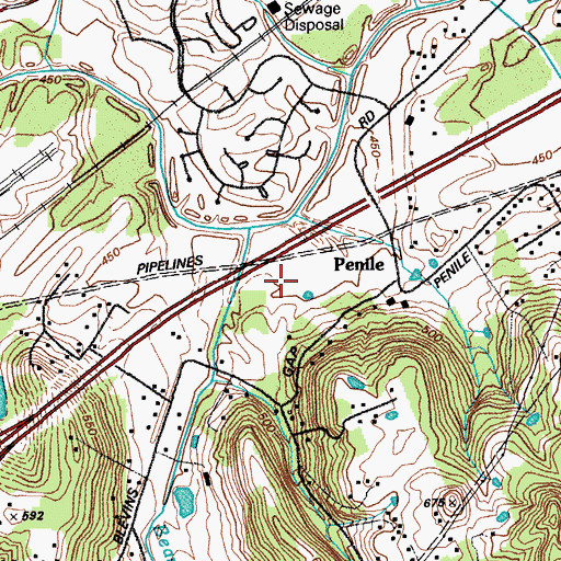 Topographic Map of Bearcamp Run, KY