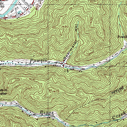 Topographic Map of Bearwater Hollow, KY