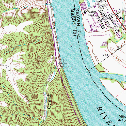 Topographic Map of Beasley Creek, KY