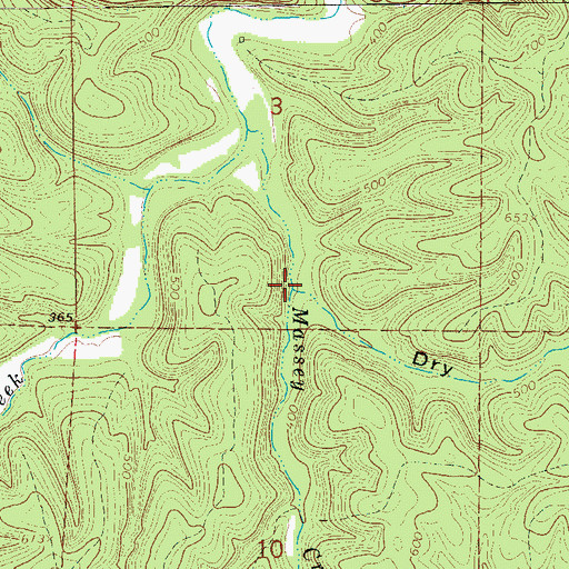 Topographic Map of Dry Hollow, AR