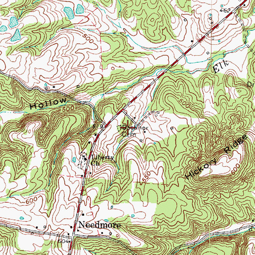 Topographic Map of Beckner Cemetery, KY