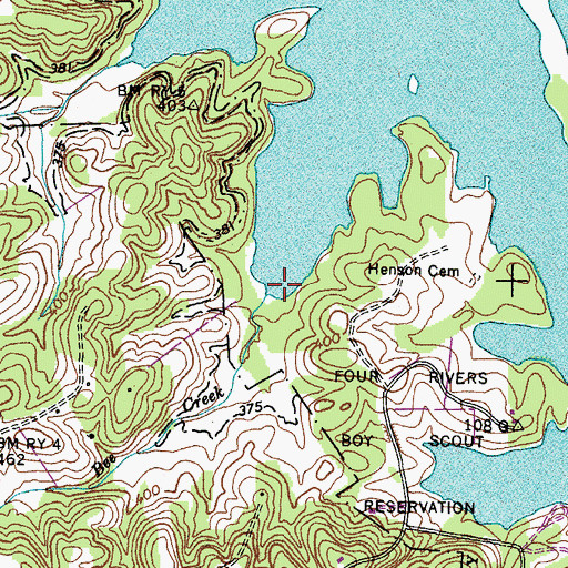 Topographic Map of Bee Creek, KY