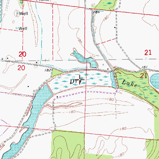 Topographic Map of Dry Lake, AR
