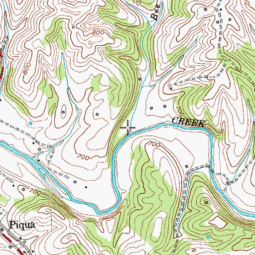 Topographic Map of Bee Lick, KY