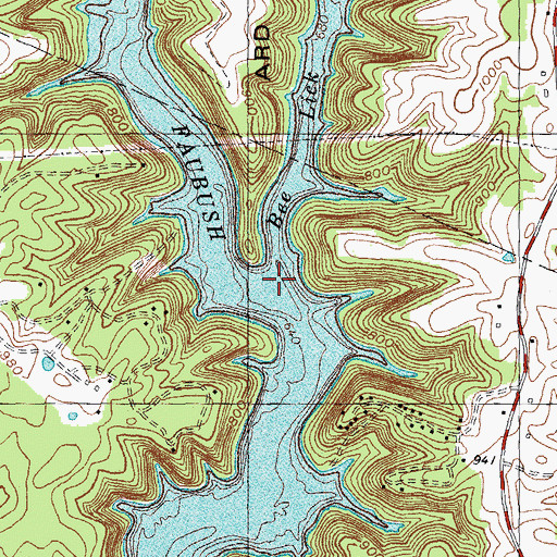 Topographic Map of Bee Lick Creek, KY