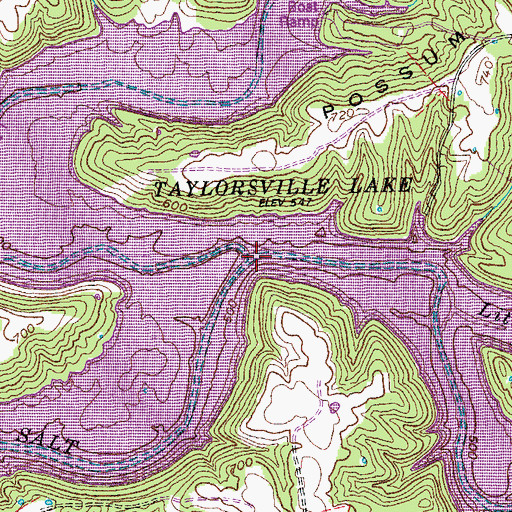 Topographic Map of Beech Creek, KY