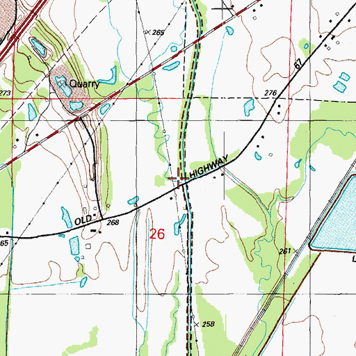 Topographic Map of Dubb Creek, AR
