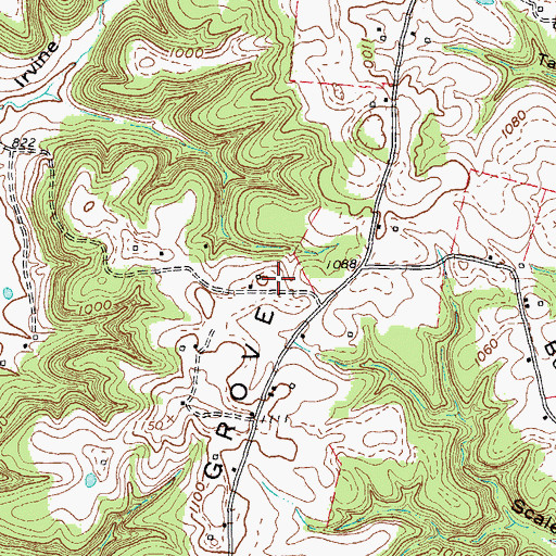 Topographic Map of Beech Grove Ridge, KY