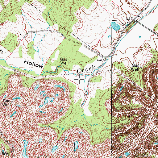 Topographic Map of Beech Hollow, KY