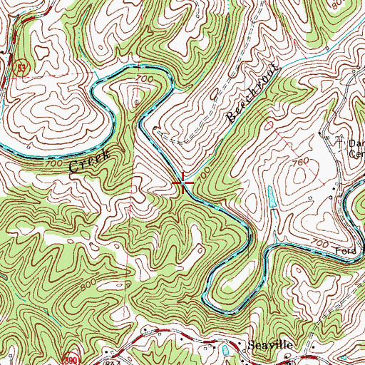 Topographic Map of Beechroot Branch, KY