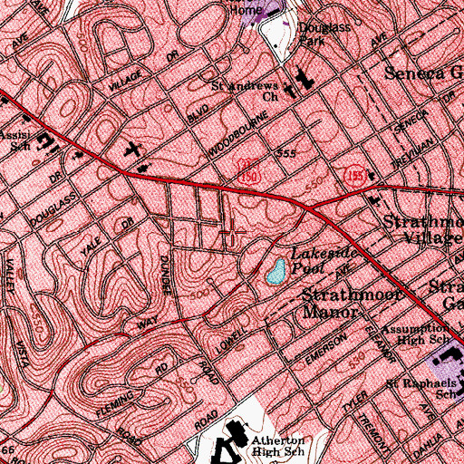 Topographic Map of Belknap School, KY