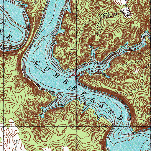 Topographic Map of Bell Branch, KY