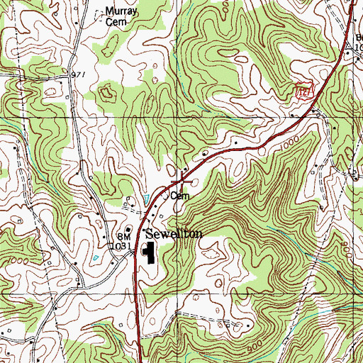 Topographic Map of Bells Chapel, KY