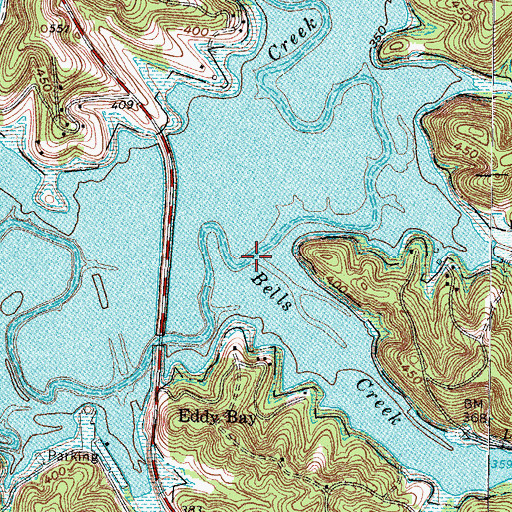 Topographic Map of Bells Creek, KY