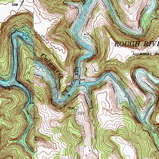 Topographic Map of Ben Clark Branch, KY