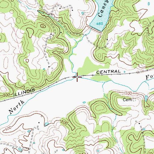 Topographic Map of Bennett Fork, KY