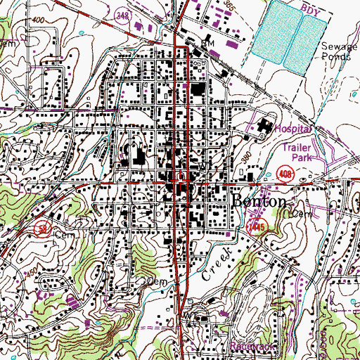 Topographic Map of Benton, KY