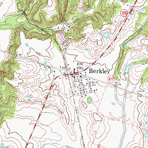 Topographic Map of Berkley, KY