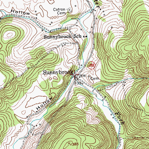 Topographic Map of Bertram Hollow, KY