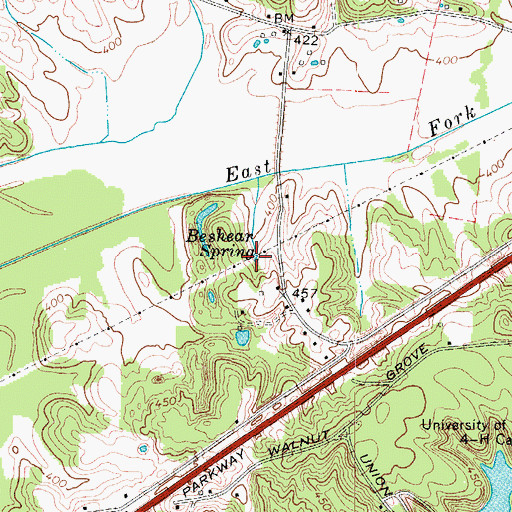 Topographic Map of Beshear Spring, KY