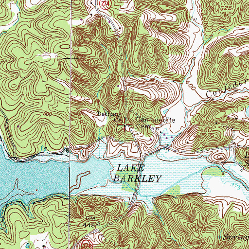 Topographic Map of Bethany Missionary Baptist Church, KY
