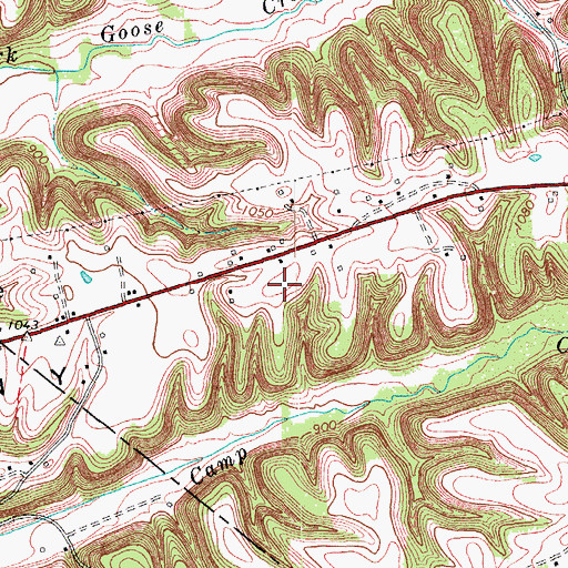 Topographic Map of Bethany Ridge, KY