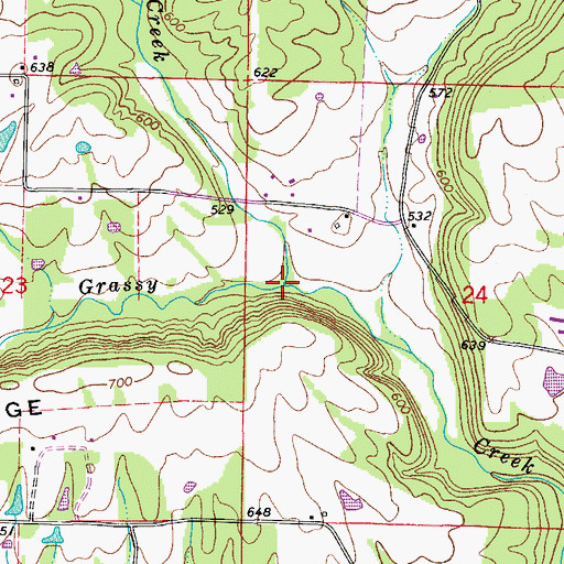 Topographic Map of Duke Creek, AR