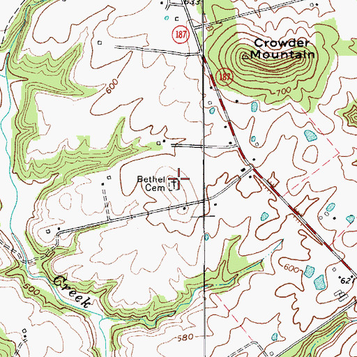 Topographic Map of Bethel Cemetery, KY