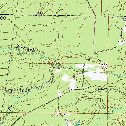 Topographic Map of Dukes Branch, AR