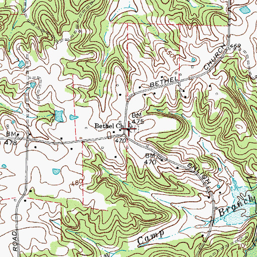 Topographic Map of Bethel Missionary Baptist Church, KY