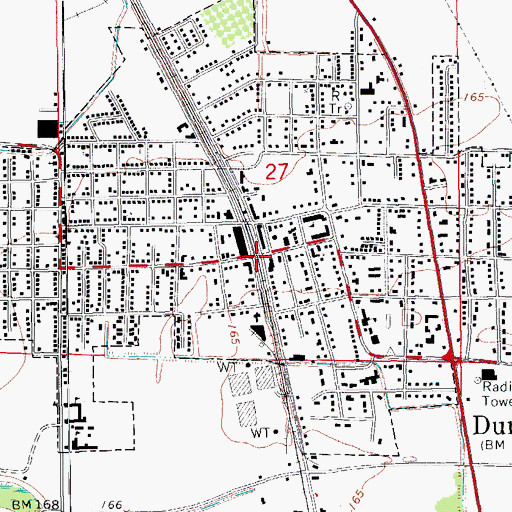 Topographic Map of Dumas, AR