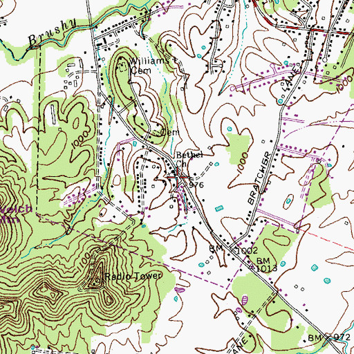 Topographic Map of Bethal Baptist Church, KY